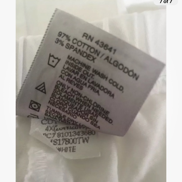 Just My Size Women’s 2 Pocket Pull On White Shorts Size 4X (26W-28W) NEW - Picture 7 of 7